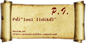Pálosi Ildikó névjegykártya