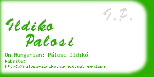 ildiko palosi business card